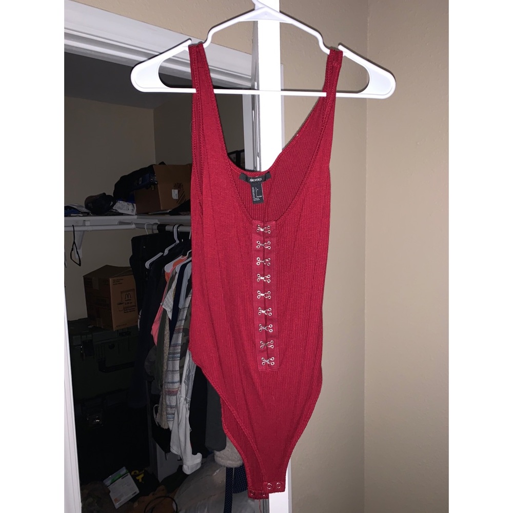 Red bodysuit forever 21